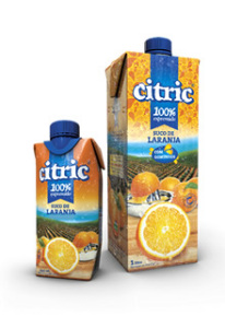 A Citric lança no mercado brasileiro uma linha de sucos de laranja espremidos em embalagens da Tetra Pak de um litro e de 330 ml